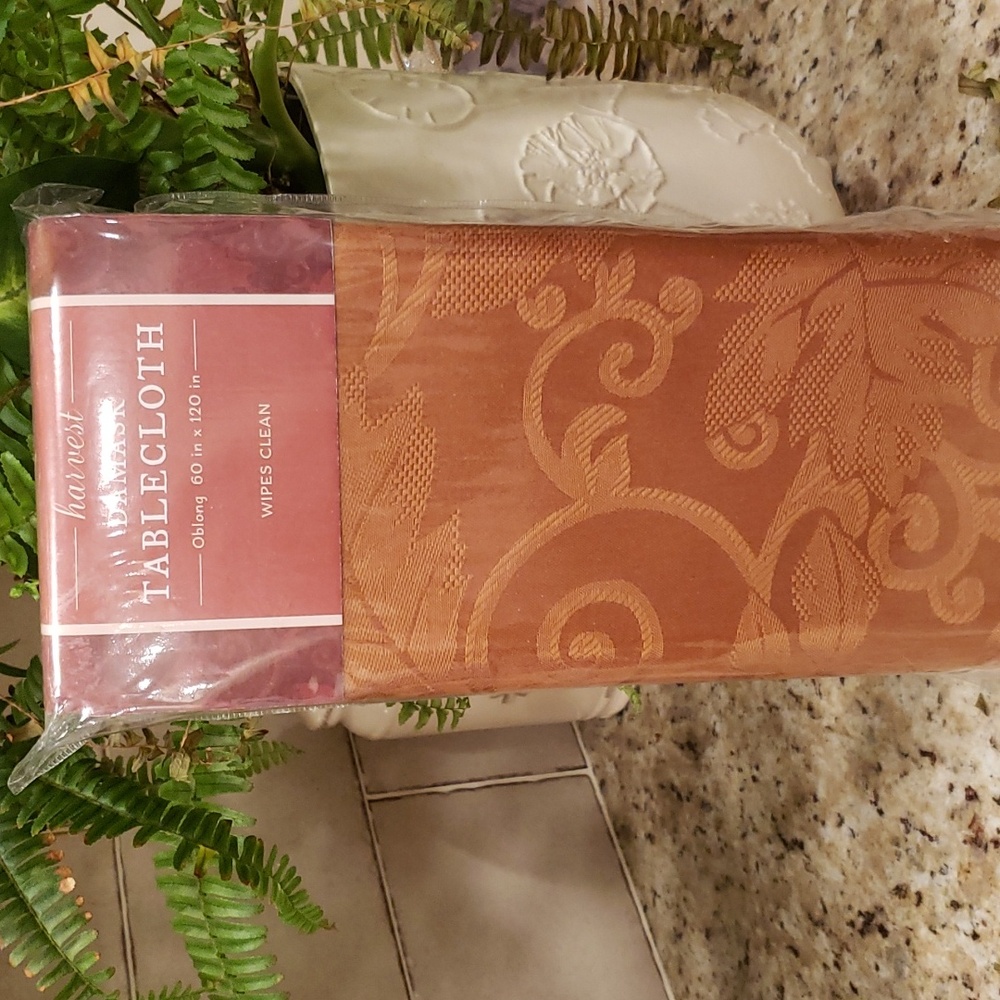 Beautiful Damask Thanksgiving Tablecloth